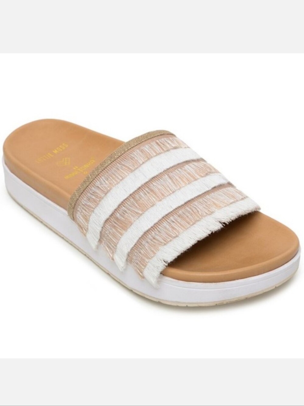 Lottie Moss X Minnetonka Fringe Slide Sandals